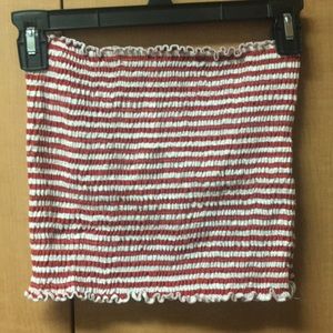 Brandy Cleo tube top red and white